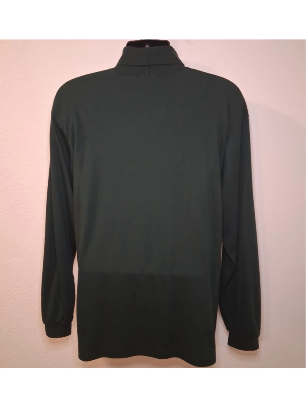 Vintage LL Bean Men's XL Turtleneck Long Sleeve Shirt Green Made In USA EUC